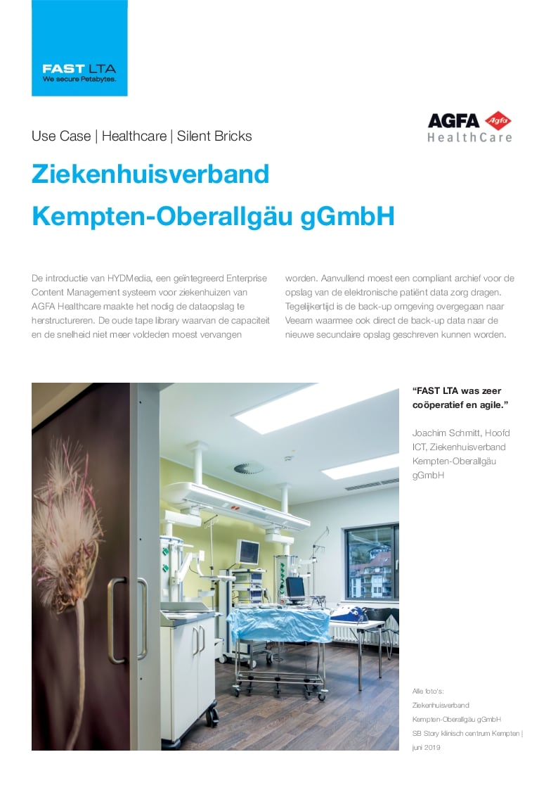 Ziekenhuisverband Kempten - back-up en archief