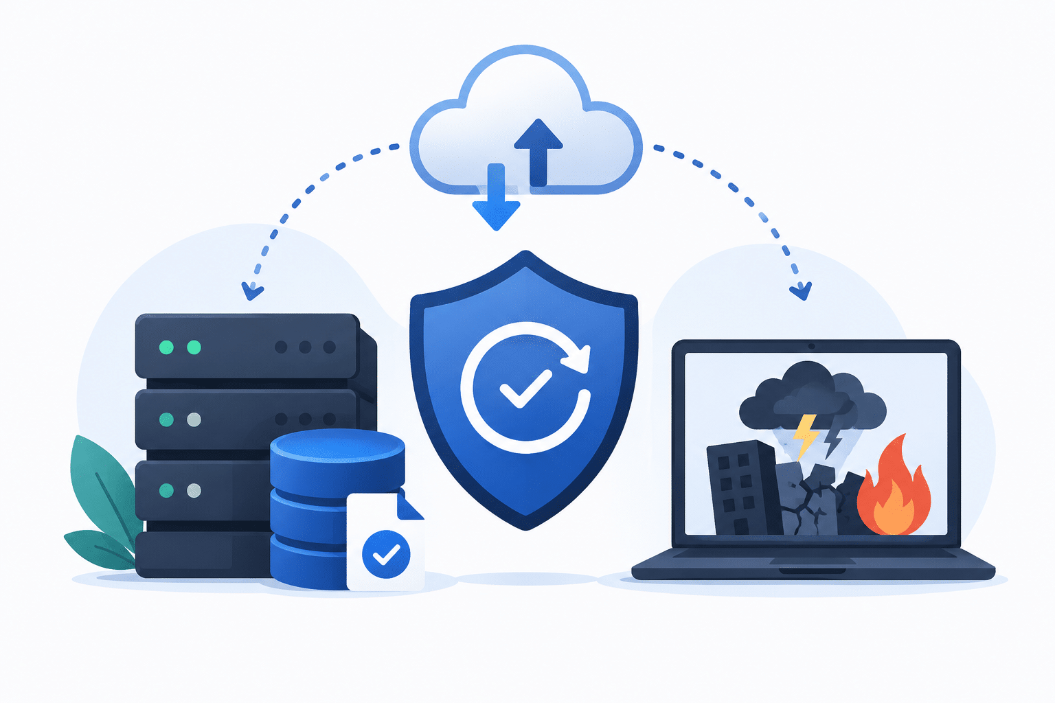 back-up en disaster recovery icon